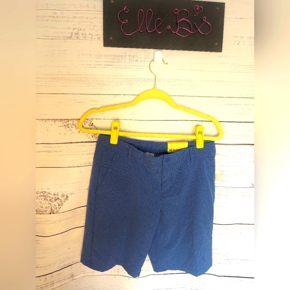 NWT All in Motion Boys Blue Golf Shorts 14